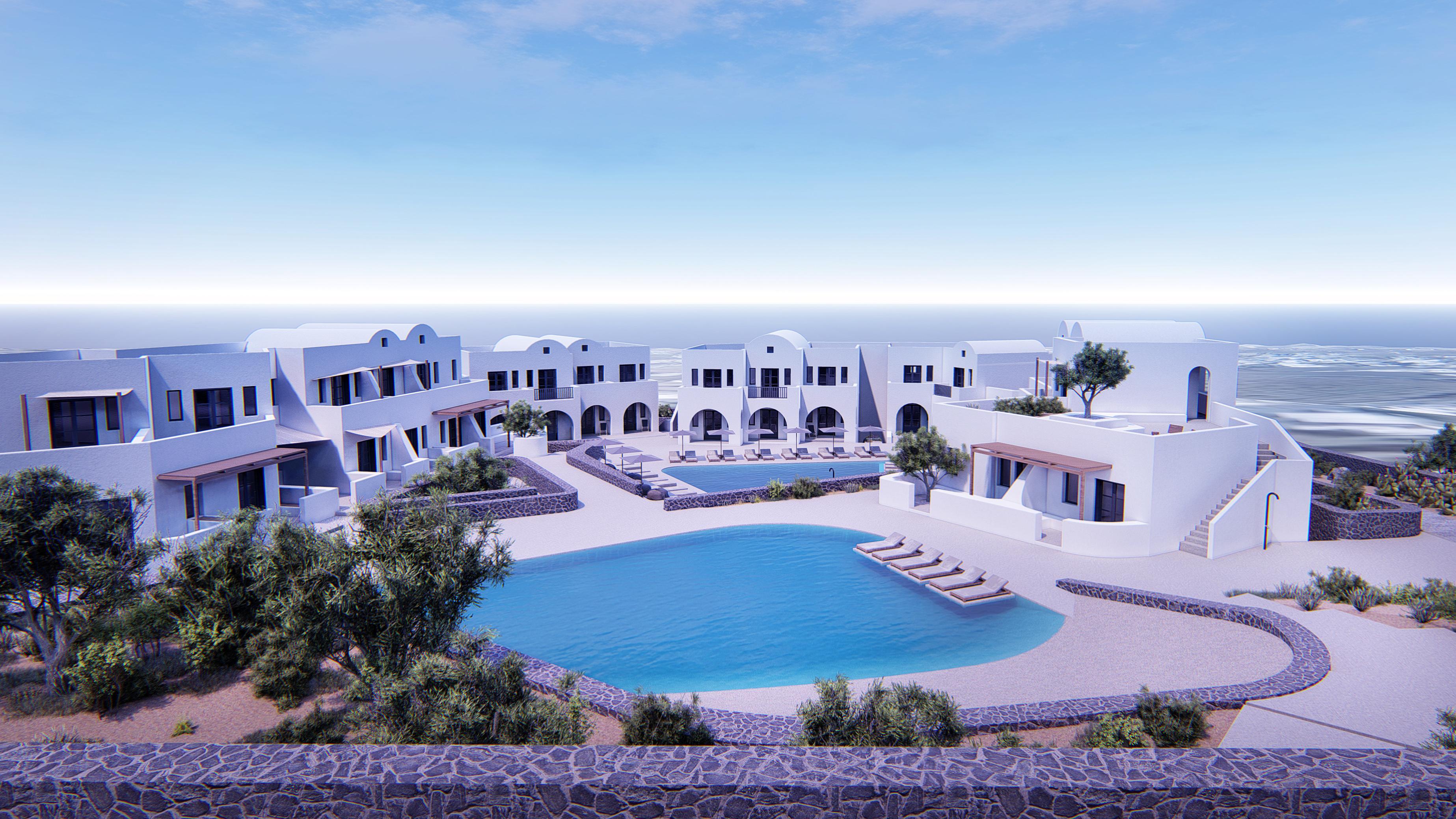 Orama Hotel & Spa Fira  Exterior foto The hotel's pool
